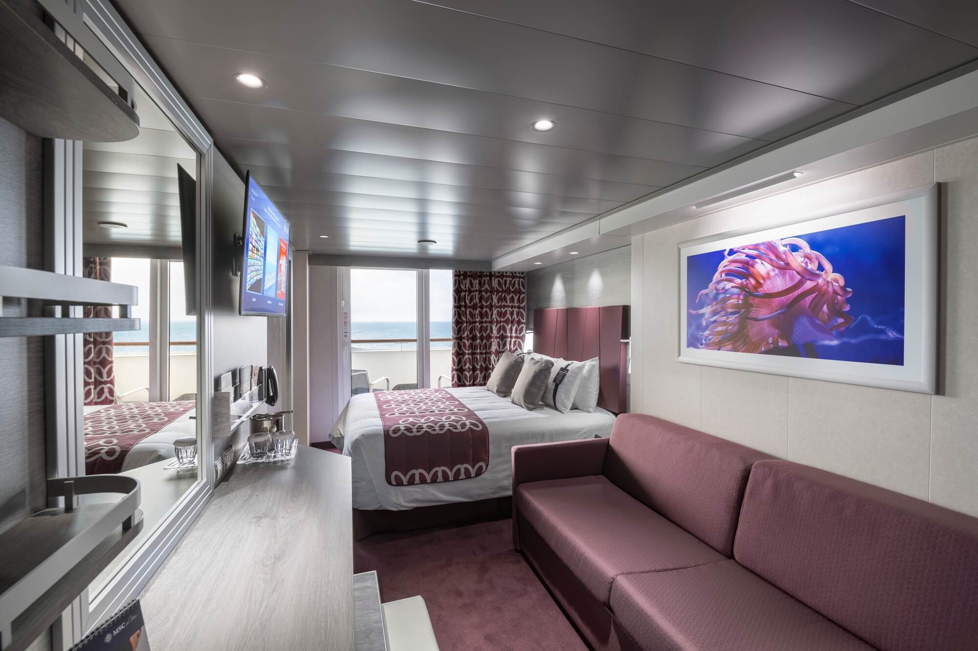 MSC Virtuosa Deluxe Balcony with Partial View Cabin