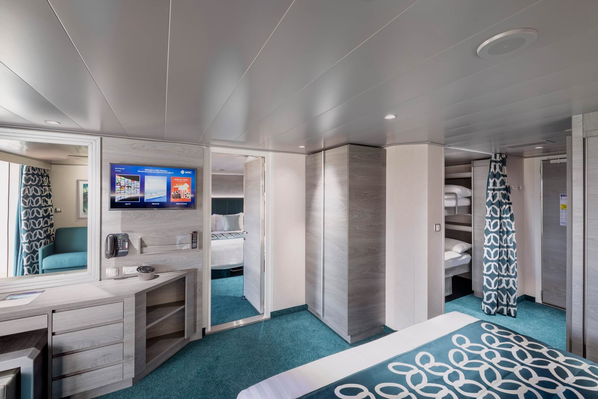 MSC Virtuosa Premium Suite Aurea (connecting cabin shown)